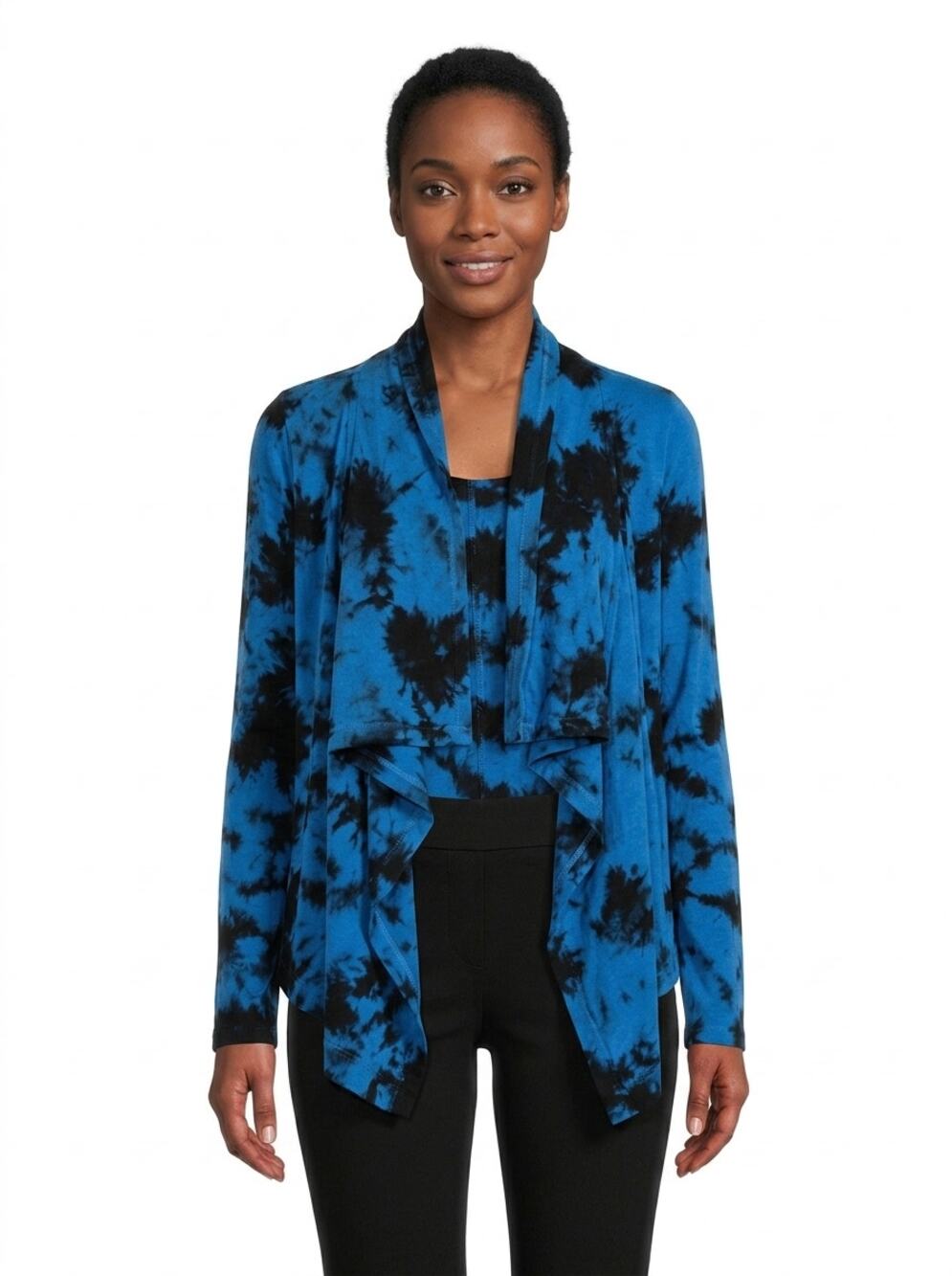 NWT Marc New York Andrew Blue Knit Tie-Dye Cardigan Sweater Women Size M